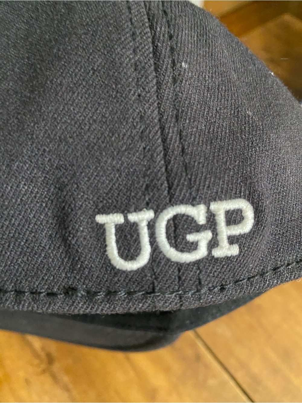 UGP BMX Under Ground Products Black Hat with White Embroidered Logo BMX Flex
